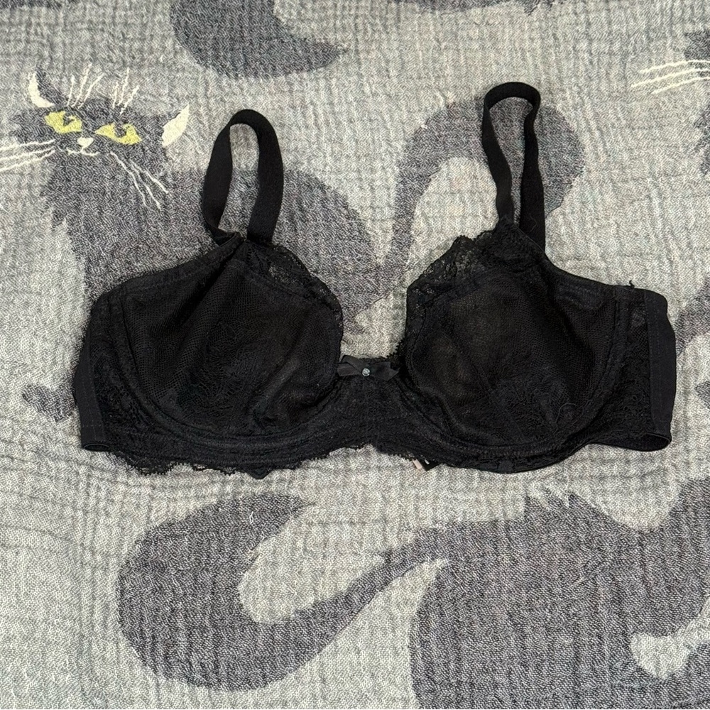 Panache Vibrant Black Lace Bra UK 30ff